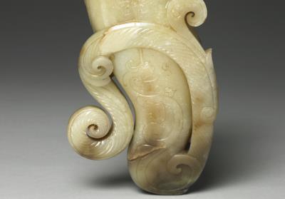 图片[3]-Jade Rhyton with Dragon and Phoenix Pattern, early Western Han dynasty, 206-141 BCE-China Archive